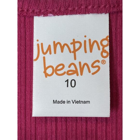 Jumping Beans Dress Girls 10 Pink Pretty Bows Short Sleeve Skater Ribbed - Picture 6 of 10